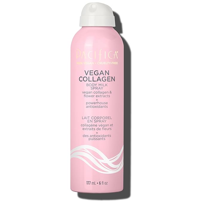 Pacifica Spray Lotion for Body - Vegan Collagen Body Milk Spray – Hydrating Moisturizer Mist Fast-Absorbing Instantly Hydrates & Softens Skin Jasmine & Vanilla Natural Scent Clean Beauty Non-Aerosol-GlimoraGlow