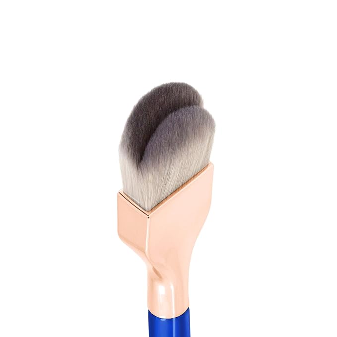 Bdellium Tools Professional Makeup Brush - Golden Triangle 952 Small Rounded Double Dome Blender - With All Vegan and Soft Synthetic Fibers, For Application & Blending (Blue, 1pc)-GlimoraGlow