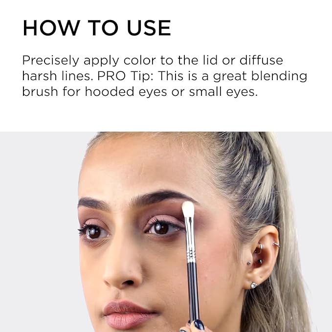 Sigma Beauty Professional E27 Detail Eyeshadow Blending Brush – Eyeshadow Application and Blending Brush - Apply Pigment and Blend Harsh Lines for a Well Blended Effect (1 Brush)-GlimoraGlow