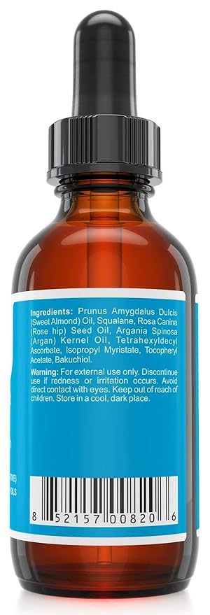 Eye Perfect Elixir - With Bakuchiol (Retinol Alternative), Pure Argan and Rosehip Oils, Squalane, Vitamin C & E - Best Anti-Aging Treatment Serum for Bags, Puffiness, Wrinkles, Crow Feet-GlimoraGlow