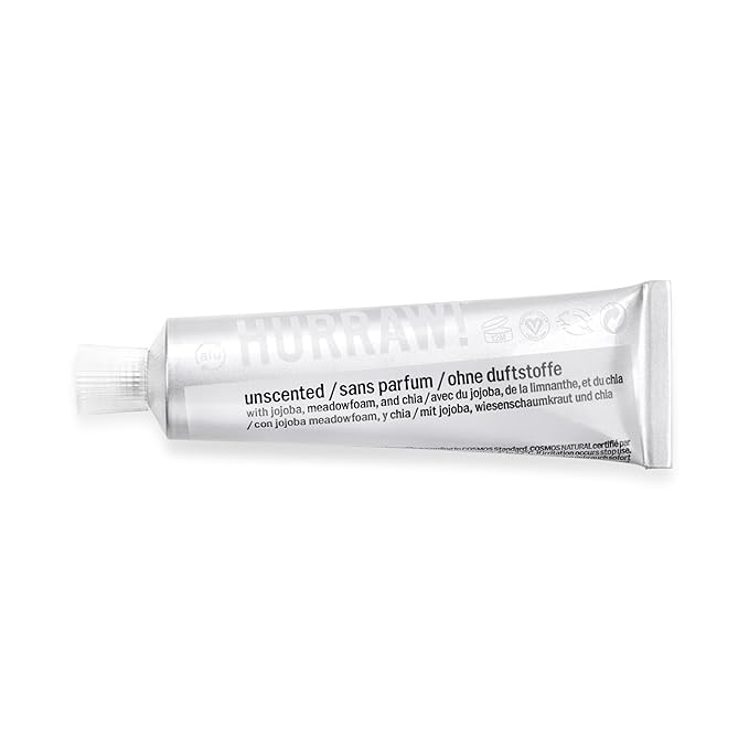 Hurraw! Balmtoo Squeezable Balm, Unscented: Thick and ultra-moisturizing for anywhere application. Body, face, lips, neck, fingers, toes. 1 tube = 7 sticks of lip balm. Natural, Organic. Made in USA-GlimoraGlow