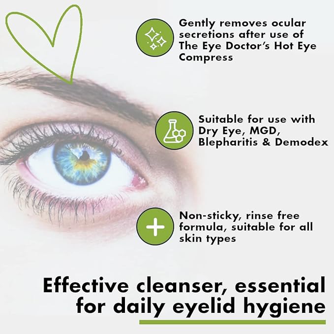 The Eye Doctor Tea Tree Lid Cleanser 100ml – Daily Eyelid Hygiene Remove Debris & Make-up Eyelid Eyelashes – For Sensitive Eyes – Contains Tea Tree Oil Argan Oil Coconut Oil & Micellar Water-GlimoraGlow