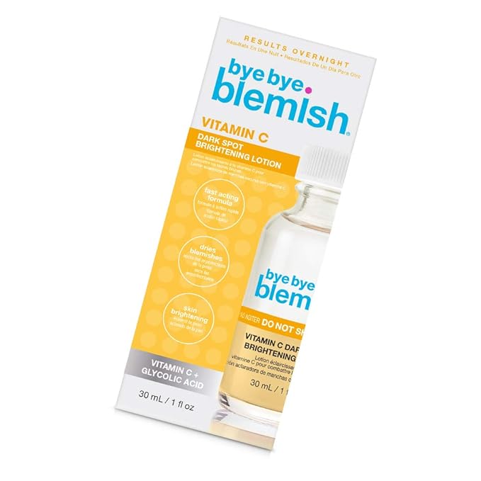Bye Bye Blemish Dark Spot Lotion Vitamin C | Assists with Drying Blemishes And Brightening Skin | Fast Acting Solution | 1 Fl. Oz.-GlimoraGlow