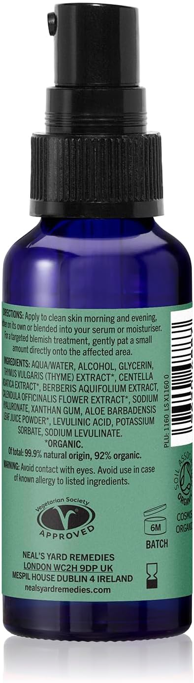 Neal's Yard Mahonia Booster with Antioxidant Centella Asiatic for Oily, Acne Prone Skin, Unclogs Pores, Balances & Purifies Face, Cruelty Free, 25mL-GlimoraGlow