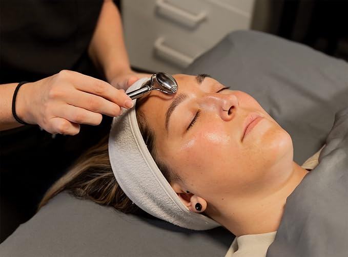 Stainless Steel Ice Roller & Rose Quartz Facial Set | Luxury Skin Care Tools for Lymphatic Drainage, Product Absorption, Skin Tightening, & Relaxation-GlimoraGlow