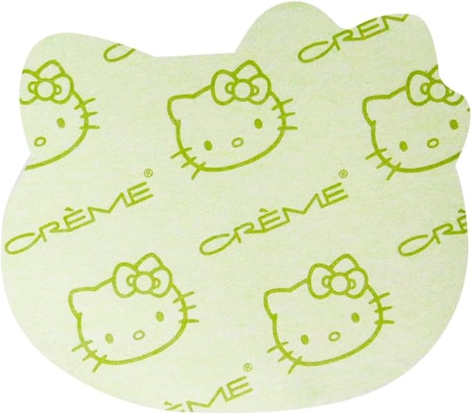 The Crème Shop x Hello Kitty Matcha Blotting Papers + Reusable Compact Mirror - Hello Kitty Collaboration for Oil Control and On-the-Go Touch-ups (Matcha Color Ribbon)-GlimoraGlow