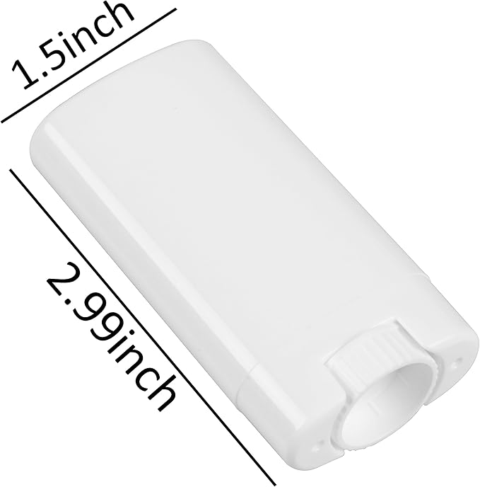 100PCS 15ML White Empty Oval Deodorant Lip Lipstick Balm Tubes Containers for DIY Homemade Crayon Chapstick Holder-GlimoraGlow