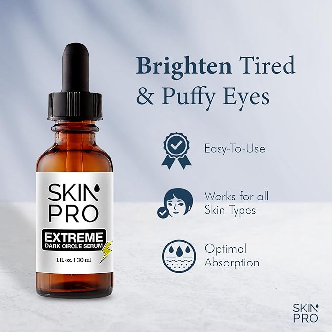 Extreme Dark Circle Serum - Under Eye Treatment for Dark Circles, Puffiness, Wrinkles & Fine Lines - Revitalizing, Anti-Aging & Eye Depuffer Serum for Eye Skin Care l 30 ml-GlimoraGlow