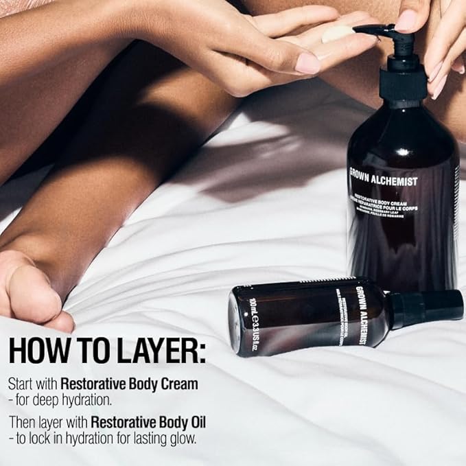 Grown Alchemist Restorative Body Cream. Hydration Blend of Shea Butter, Jojoba Oil and Vitamin E, Nourishing Moisturizer, Repairs and Balances Dry Skin (300mL)-GlimoraGlow