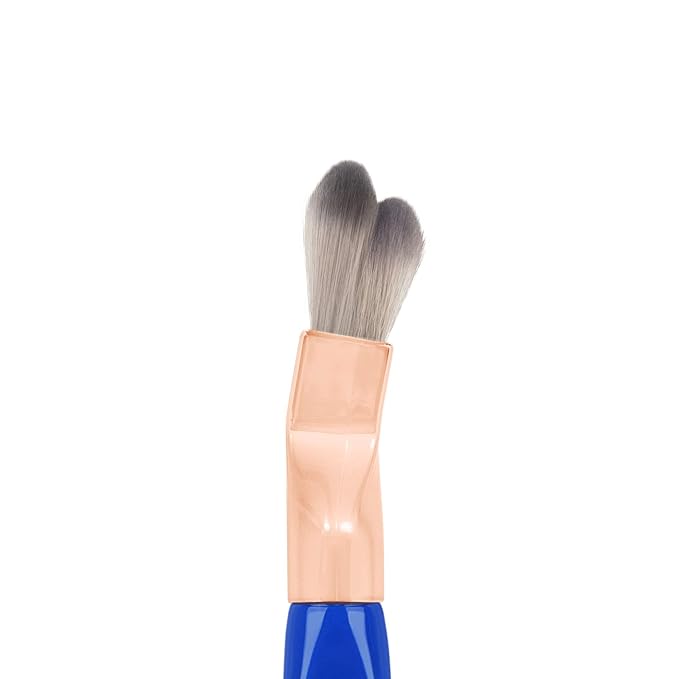 Bdellium Tools Professional Makeup Brush - Golden Triangle 971 Large Slanted Double Dome Blender - With All Vegan and Soft Synthetic Fibers, For Foundation Application & Blending (Blue, 1pc)-GlimoraGlow
