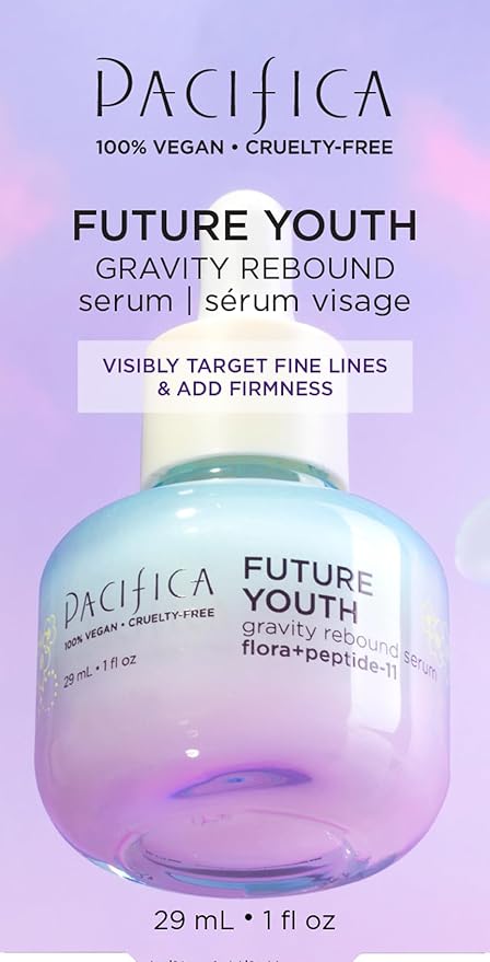 Pacifica Future Youth Gravity Rebound Face Serum – Multi-Peptide Firming Facial Serum for Fine Lines, Anti-Aging & Elasticity Vegan & Cruelty-Free Dermatologist Tested-GlimoraGlow