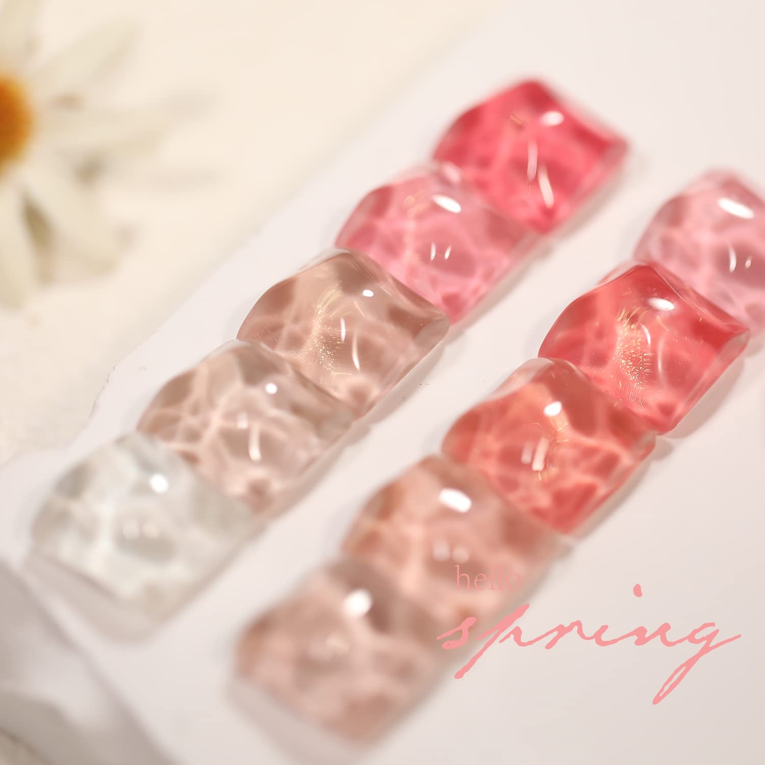 Jelly Shimmer Gel Nail Polish Set, 10 Colors Translucent Natural Milky White Pink Nail Polish Gel, UV/LED Soak Off Gel Nail Kit DIY Nail Art Salon Manicure Gifts for Women Girls.-GlimoraGlow