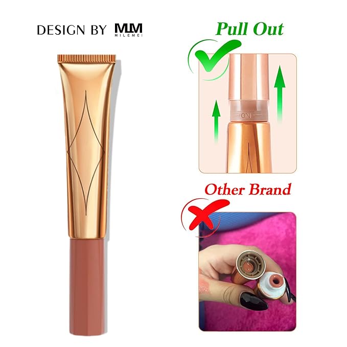 2 Color Contour Beauty Wand, Highlighter ，Face Concealer Contouring with Cushion Applicator Long Lasting & Smooth Matte Finish Liquid Illuminator Makeup Stick (01# Contour&02#Peach Pink)-GlimoraGlow