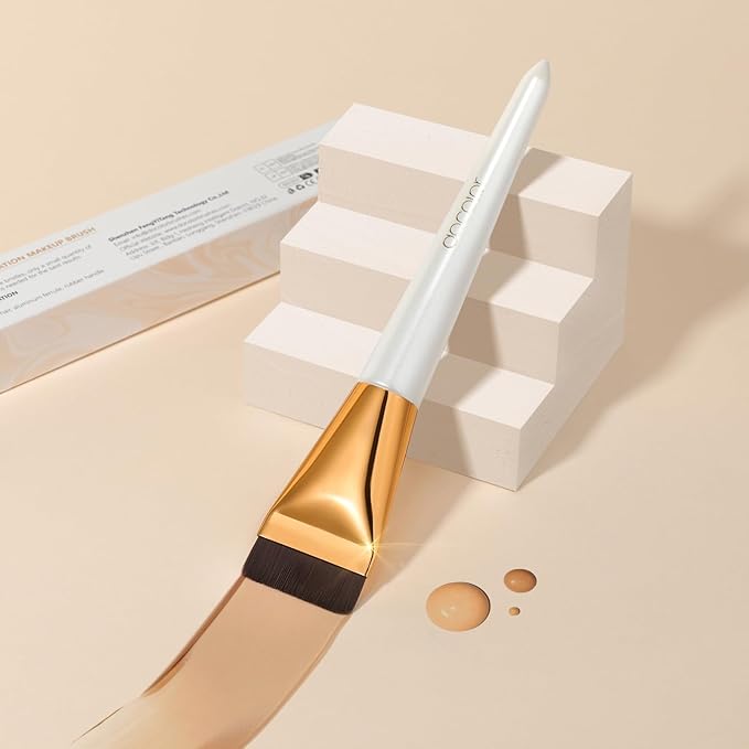 docolor Flat Foundation Brush for Liquid Makeup,Ultra Thin Liquid Foundation Brushes Premium Makeup Face Brush for Blending, Cream, Thin Foundation Brush Makeup Tool Face Foundation Flat Brush-GlimoraGlow