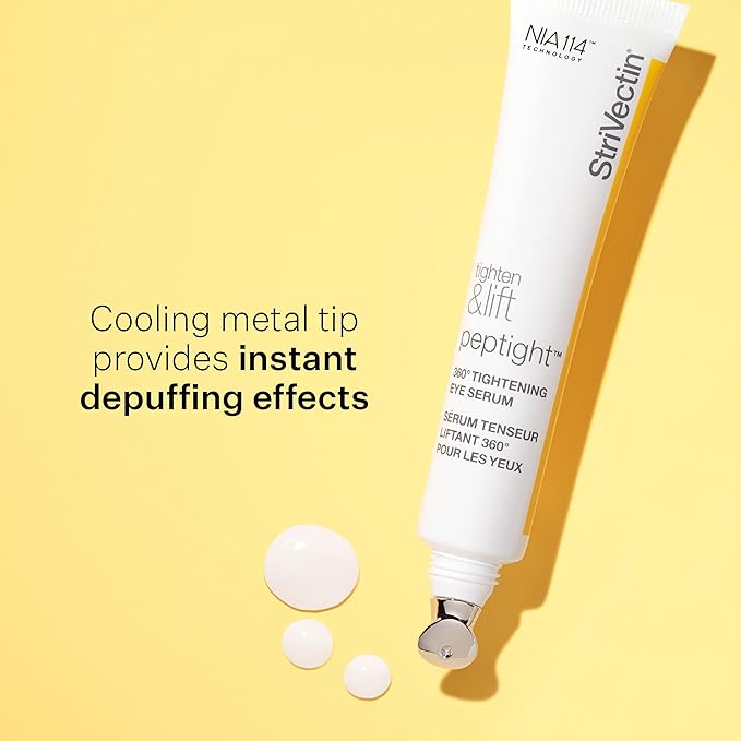 StriVectin Tighten & Lift Peptight 360 Degree Eye Serum with Tightening & Brightening Peptides for Wrinkles, Under Eye Bags and Puffiness, 1 fl. Oz-GlimoraGlow