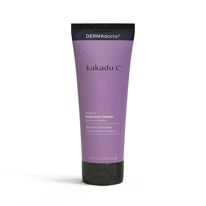 DERMAdoctor Vitamin C Facial Cleanser, Daily Face Wash, Toner, Makeup Remover | High-Potency Vitamin C from Kakadu Plum, Facial cleanser, Face Scrub, Cleanse Pores, Removes oil, Sunscreen, Pollutants-GlimoraGlow