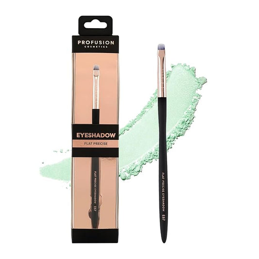 Profusion Cosmetics Flat Precise Eyeshadow Brush - Softens Dramatic Edges & Fine Lines, For Eyeshadow, Eyeliner-GlimoraGlow