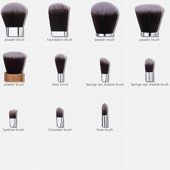 Foundation Concealer Palette with Makeup Sponges & Applicator, 11 Pcs Foundation Powder Concealers Eye shadows Blush Makeup Brushes, 2 in 1 Compact Contouring Duo Layer Plate, Pearl White-GlimoraGlow