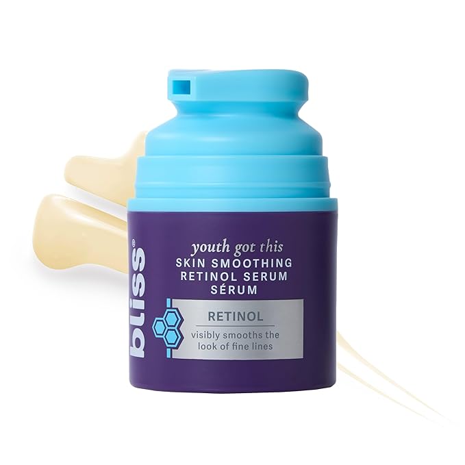 Bliss Retinol Serum Youth Got This Advanced Anti-Aging Formula - Reduces Fine Lines & Wrinkles - Dermatologist-Tested - Clinically Proven Results - Fragrance-Free & Vegan - 1 Fl Oz-GlimoraGlow