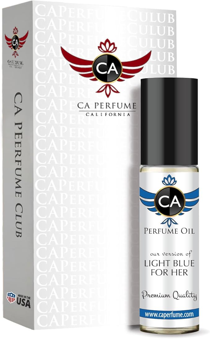 CA Perfume Impression of Light Blue For Women Replica Fragrance Body Oil Dupes Alcohol-Free Roll-On 0.3 Fl Oz/10ml-GlimoraGlow