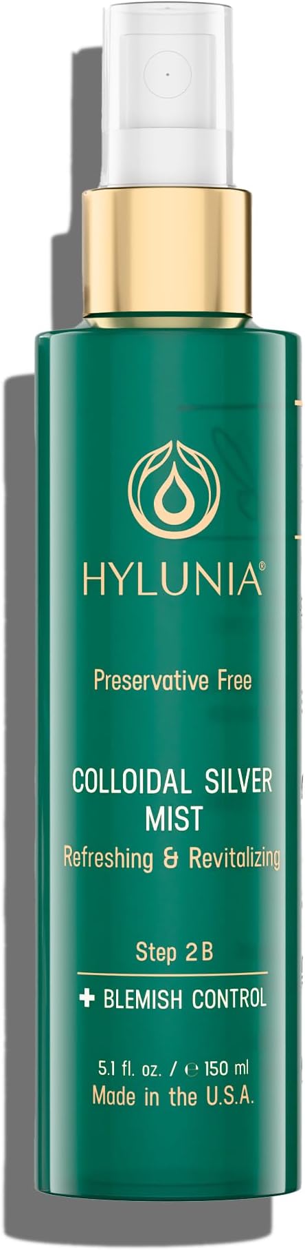 Hylunia Colloidal Silver Mist Toner 5.1 fl. oz. – Hydrating Versatile Toner for Acne-Prone Inflamed Skin | Infused with Colloidal Silver & Lavender for Glowing Skin Cuts & Burns, Body-Refresher-GlimoraGlow