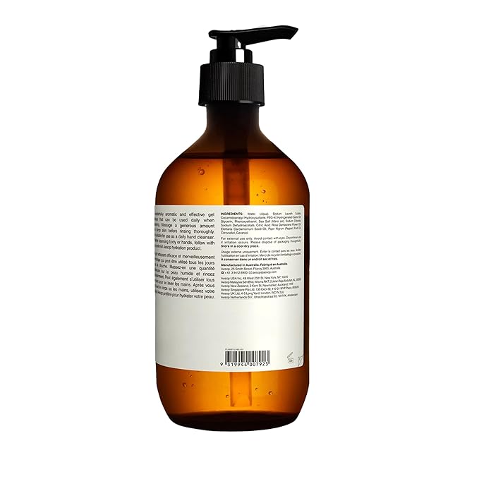 Aesop A Rose By Any Other Name Body Cleanser | Gentle Body Cleanser with Rose Petal Oil & Skin-Softening Botanicals | 16.9 oz / 500mL-GlimoraGlow