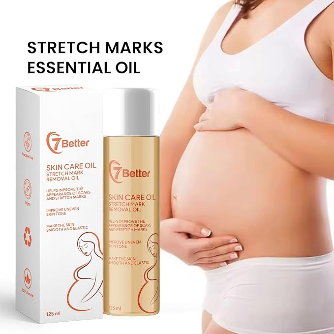 Stretch Mark Pregnancy Oil, Natural Oil Skincare Body Oil Serum for Scars and Stretch Marks, Face with Vitamin E & A for Sensitive Dry Skin and Body Moisturizer-GlimoraGlow