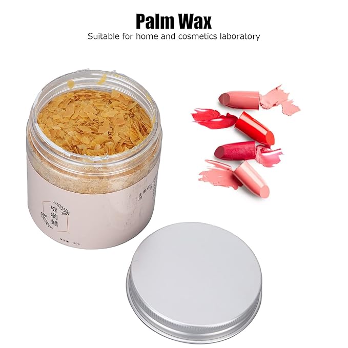 100g Palm Wax Pellets, Carnauba Wax for Lip Balm, Cosmetics DIY Carnauba Wax Material Accessory Lip Balm Making Supplies for Lipstick Lip Balm Making Increase the Melting Point of Lipstick-GlimoraGlow
