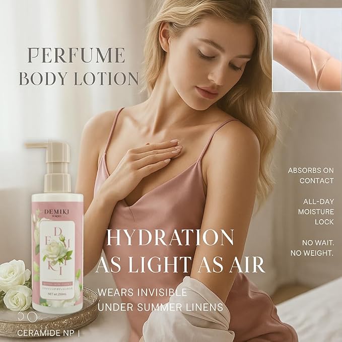 Body Lotion Moisturizer Skin Care with Niacinamide - Japanese Body Lotion for Women, Beauty & Personal Care, Body Cream for Dry Skin, Perfume Moisturizer, Summer Essentials Skincare 8.45fl.oz-GlimoraGlow
