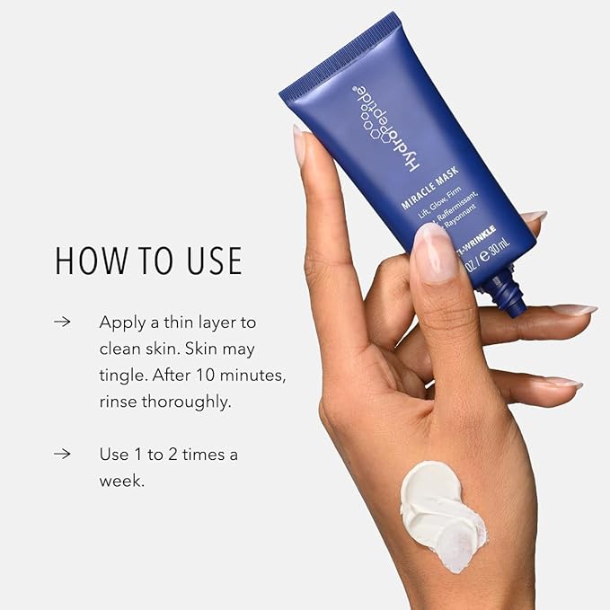HydroPeptide Miracle Mask, Peptide Treatment to Lift, Glow & Firm, 0.5 Ounce-GlimoraGlow