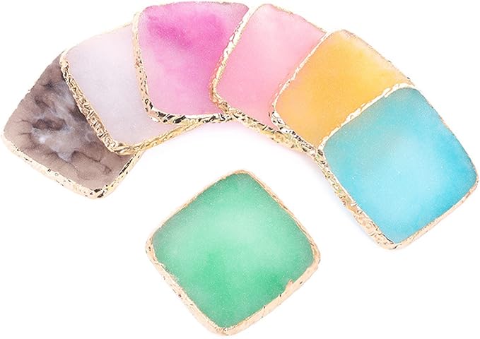 1 Piece Nail Art Palette Nail Polish Palette Mixing Palette Makeup Plate Nail Plate for Nail Art Nail Tip Holder Nail Art Display (pink square)-GlimoraGlow