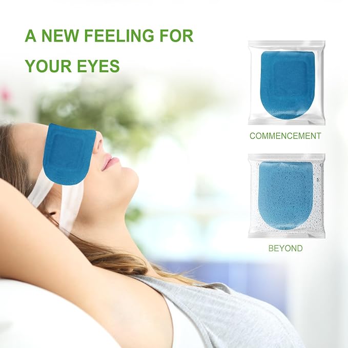 10PCS Steam Eye Mask, Relieve Eye Fatigue, Can be Used for Eye Relaxation, Jet Lag or Insomnia, Disposable Heated Steam Eye Mask, Rich in Nutrients Heated to Promote Absorption (Fragrance-Free)-GlimoraGlow