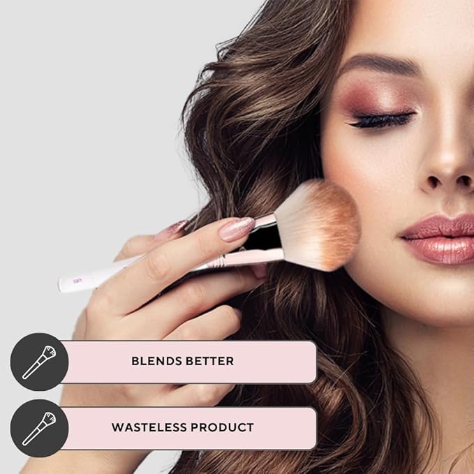 Professional Makeup Brush 11 Piece Set, Premium Synthetic Vegan Brushes Kit for Blending Powder, Foundation, Concealer, Blush & Eye Shadow, Cruelty-Free-GlimoraGlow