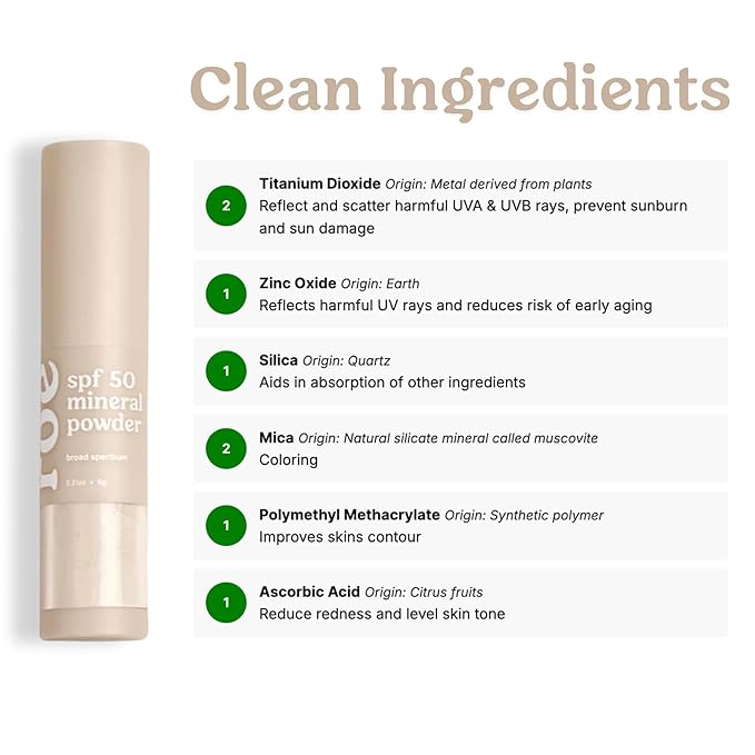 Roe Wellness- Kids SPF 50 Brush On Mineral Sunscreen Powder EWG Certified, Non-Toxic, Reef-Friendly, Easy to Apply for Kids, Babies & Parents (2Pack)-GlimoraGlow