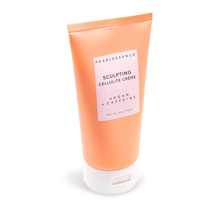 Pearlessence Sculpting Cellulite Cream, Argan & Caffeine - Helps Soften, Firm & Plump | Reduce Appearance of Dimples & Cellulite | USA Made (5 ounces)-GlimoraGlow