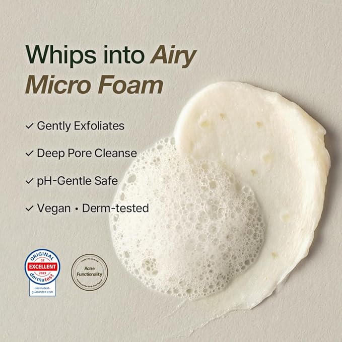 NDP Rice Mochi Deep Face Wash – Triple-Rice Airy Micro-Exfoliating Foam for Sensitive Skin, Phyto Mucin Hydration Shield, pH 5.5 Barrier-Safe Vegan Korean Skincare Cleanser, 4.05 fl oz (120 ml)-GlimoraGlow