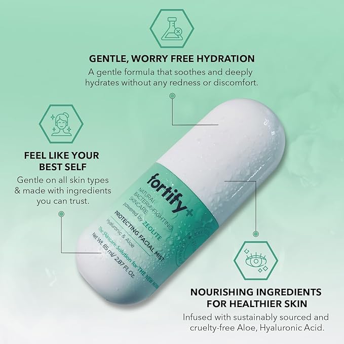 Face Mist Hydrating Spray - Hyaluronic Acid & Aloe - Dermatologist Tested, Cleansing Spray Travel Size Capsule - Fragrance-Free, Cruelty-Free - All Skin Types - Made in Korea - 2.87Oz-GlimoraGlow