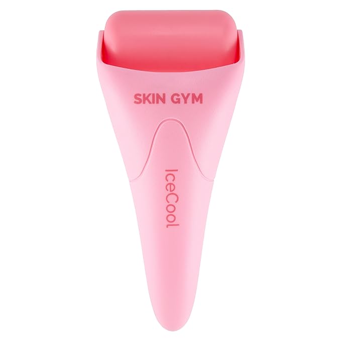 SKIN GYM CryoGel Pink Roller, Cooling Facial Tool for Puffiness and Skin Firming-GlimoraGlow