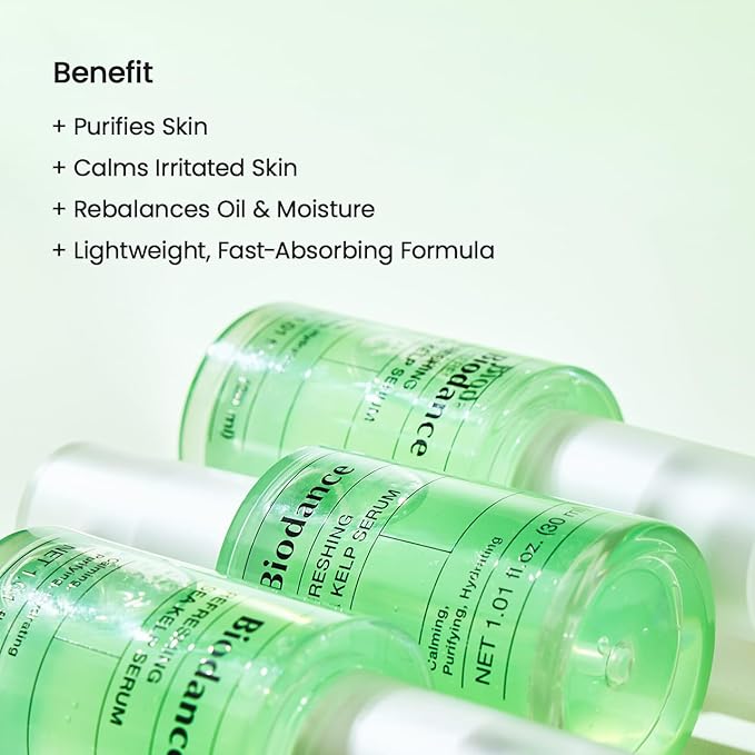 BIODANCE Refreshing Sea Kelp Serum, Oil & Sebum Control, Calming Serum for Oily & Combination Skin, Korean Skincare | 1.01 fl.oz x 1 ea-GlimoraGlow