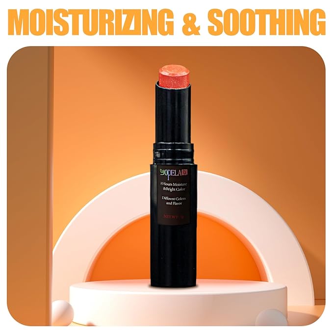 10 Pack Tinted Lip Balm With Glitter Powder Tinted Chapstick - Moisturizing, Soothing, and Repairing Dry and Chapped Lips-GlimoraGlow