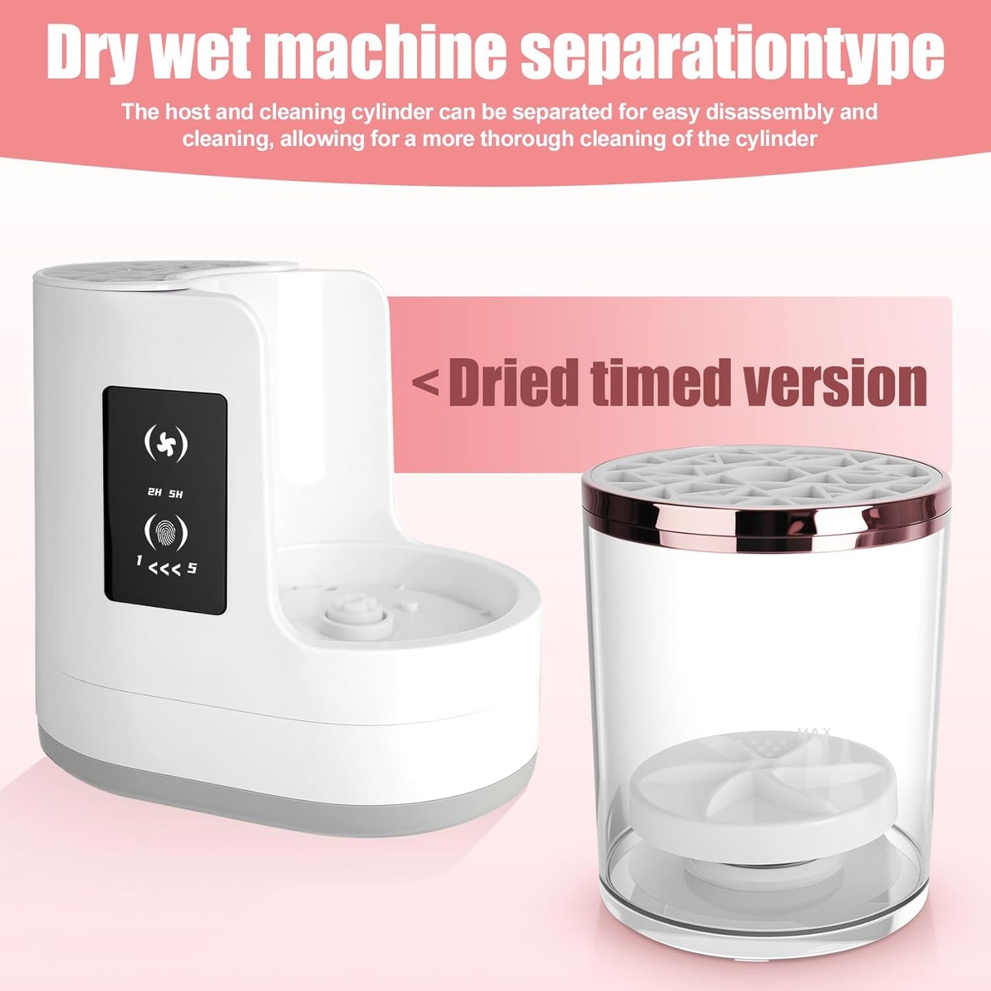 3 IN 1 Electric Makeup Brush Cleaner Machine, With Make up Brush Dryer- USB Makeup Brush Cleaner. Automatic Washer Cosmetic Brushes Cleaner Tool for All Size Beauty Swirl Cosmetic Brush Cleaner (XL)-GlimoraGlow