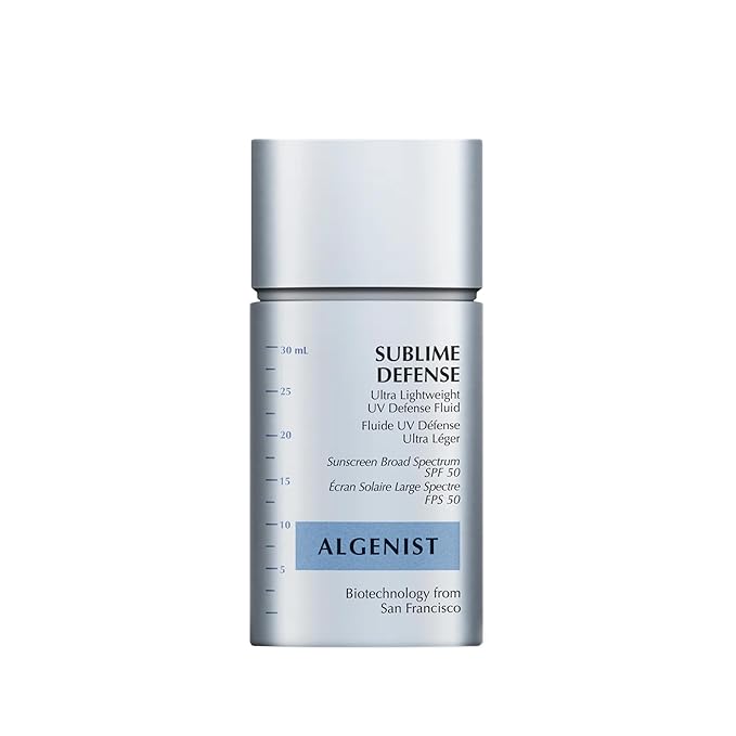 Algenist Sublime Defense Ultra Lightweight UV Defense Fluid SPF50 - Sheer, Oil-Free Face Sunscreen with Vitamin E, Echinacea & Green Tea - Non-Comedogenic & Hypoallergenic Skincare (30ml / 1oz)-GlimoraGlow
