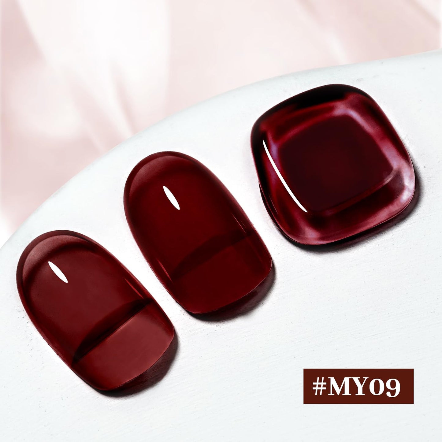 16.5ml Jelly Burgundy Nail Polish Large Volume Quick Dry Nail Polish, Long Lasting Shine, Fingernail Toenail Nail Art DIY Home Travel Nail Art Gift-GlimoraGlow