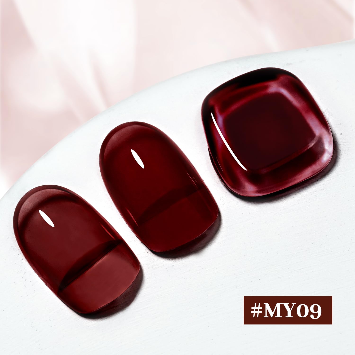 16.5ml Jelly Burgundy Nail Polish Large Volume Quick Dry Nail Polish, Long Lasting Shine, Fingernail Toenail Nail Art DIY Home Travel Nail Art Gift-GlimoraGlow