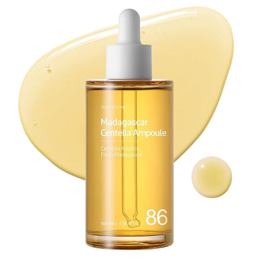 Madagascar Centella 86% Ampoule with 860,048ppm Centella Asiatica, Soothing, Calming, Facial Serum for face, for All Skin Types, Korean Skin Care, 100ml, 3.38 fl.oz.-GlimoraGlow