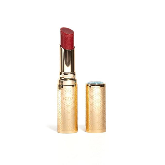 ieró Beauty Moonkissed Luminous PH Tinted Lip Balm w/Shea Butter & Vitamin E, Lip Care Moisturizer, Lip Plumper for Soft & Supple Lips, Paraben Free, Vegan, Sheer Red w/Copper-Red Shimmer-GlimoraGlow