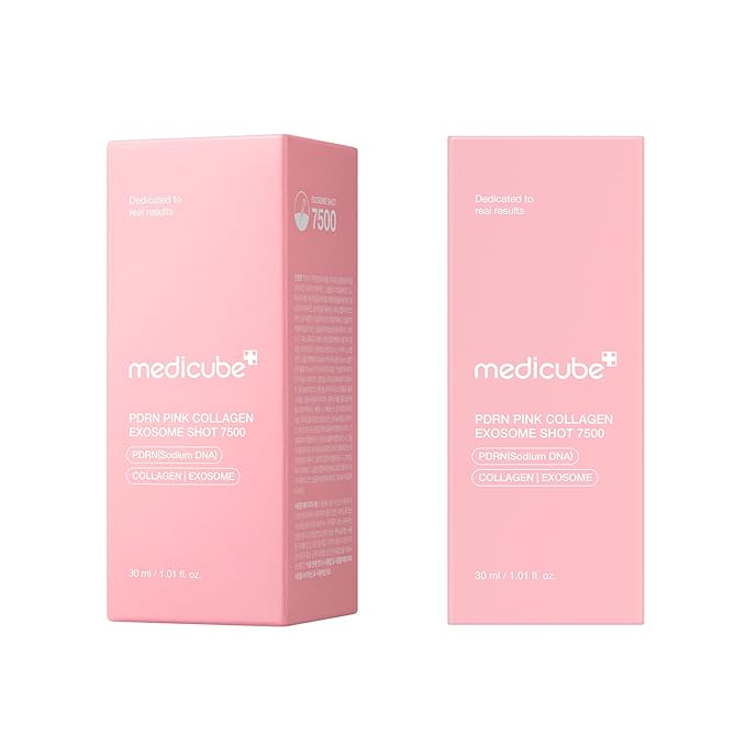 medicube PDRN Pink Collagen Exosome Shot Serum 7,500 PPM | Liquid Skin Booster | Exosome, Salmon DNA PDRN, Spicules | Uneven Skin Tone, Pore Care, Skin Texture | Korean Skin Care 1.01 fl.oz-GlimoraGlow