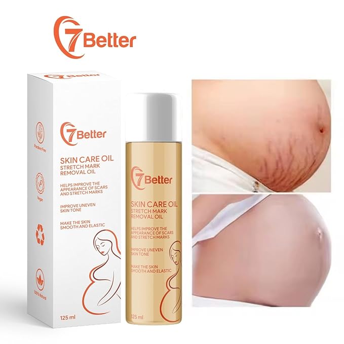 Stretch Mark Pregnancy Oil, Natural Oil Skincare Body Oil Serum for Scars and Stretch Marks, Face with Vitamin E & A for Sensitive Dry Skin and Body Moisturizer-GlimoraGlow