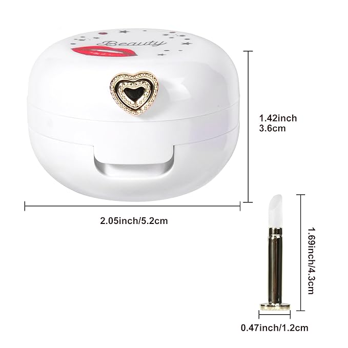 2 Pack Lip Balm Containers,Plastic Portable Empty Lip Balm Container with Mirror and Silicone Lip,Empty Lipstick Dispenser Box for Travel,Home-GlimoraGlow