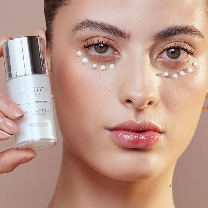 Infinitek Paris Multi-Active Collagen Eye Cream & Retinol Serum Eye Contour - Anti Aging Eye Cream for Wrinkles, Under Eye Treatment for Dark Circles and Under Eye Wrinckle Repair. 0.50 Fl Oz-GlimoraGlow